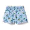 Floral Smocked Waist Short Water Drop Floral