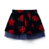 Rose Velvet Tulle Skirt Dark Marine Rose
