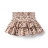 The Hailey Smocked Skirt Argan Oil Leopard
