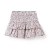The Hailey Smocked Skirt Jet Ivory Floral