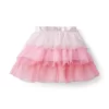 Ombre Tiered Tulle Skirt Barely Pink