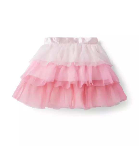Ombre Tiered Tulle Skirt Barely Pink 1 Ombre Tiered Tulle Skirt Barely Pink
