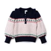 The Festive Fair Isle Sweater Dark Marine Fair Isle