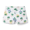 Floral Ponte Short White Floral