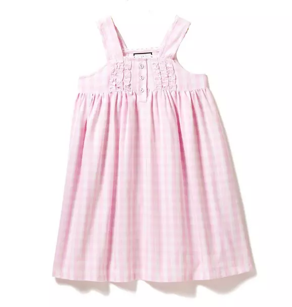 Petite Plume Gingham Charlotte Nightgown Pink 1 Petite Plume Gingham Charlotte Nightgown Pink