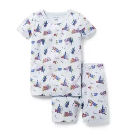 Good Night Short Pajamas In Cityscapes Cool Sky Cityscapes