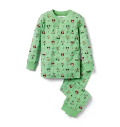 Good Night Pajamas In Disney Mickey And Friends Holiday Tree Green Mickey Mouse And Friends