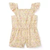 Floral Ruffle Sleeve Romper Peach Amber Floral
