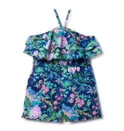 Floral Halter Romper Blueprint Floral