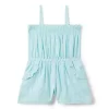 The Skye Smocked Romper Plume Stripe