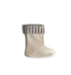 Hunter Original Kids Cable Boot Sock Heather Grey