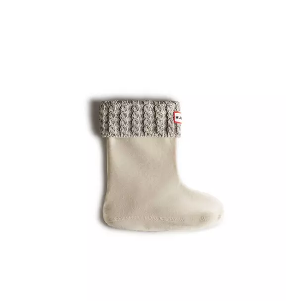 Hunter Original Kids Cable Boot Sock Heather Grey 1 Hunter Original Kids Cable Boot Sock Heather Grey