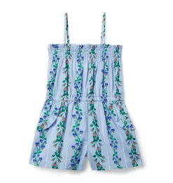 The Skye Smocked Romper Water Drop Floral