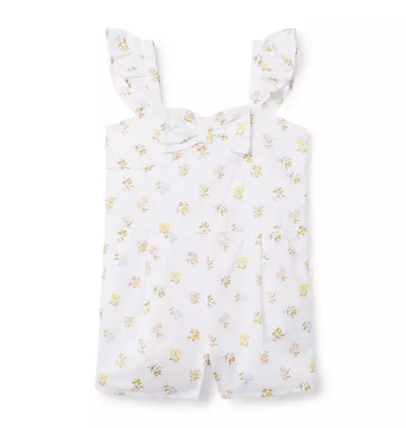 Floral Bow Romper White Floral 1 Floral Bow Romper White Floral