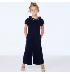 The Velvet Party Jumpsuit Dark Marine