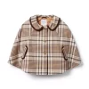 Plaid Ponte Cape Tan Plaid