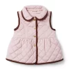 The Quilted Peplum Vest Pink Touch