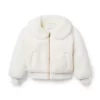 Faux Fur Bomber Jacket White