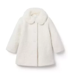Sherpa Collared Coat White