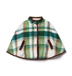 The Showstopper Cape Jet Ivory Plaid