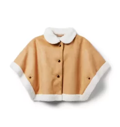 The Cozy Sherpa Cape Camel