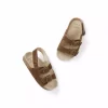 Suede Buckle Sandal Brown
