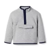 Quilted Half-Zip Sweatshirt Classic Grey Heather