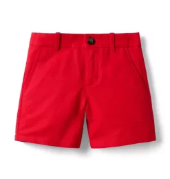 The Linen-Cotton Short Moto Red