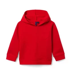 Slub French Terry Hooded Sweatshirt True Red