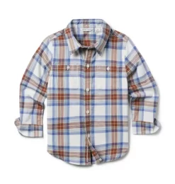 Tartan Flannel Shirt Nantucket Blue Tartan