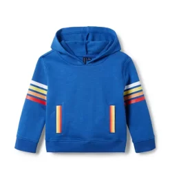 The Sunset Stripe Hooded Sweatshirt Galaxy Blue
