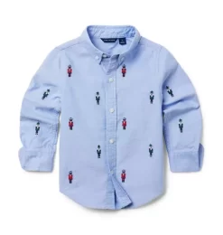 The Embroidered Oxford Shirt Ocean Air Nutcracker