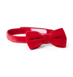 Velvet Bowtie Holiday Red