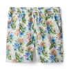 Dawne Florine Men's Tropical Floral Swim Trunk Birch Tropical Floral