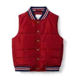 The Crosstown Puffer Vest Maroon