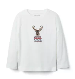 Reindeer Tee Jet Ivory
