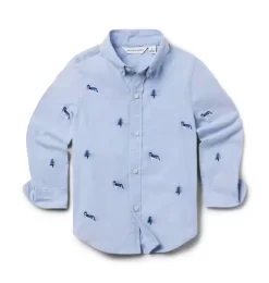 The Embroidered Oxford Shirt Shy Blue Husky