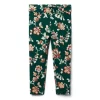 Floral Button Cuff Ponte Pant Enchanted Forest Floral