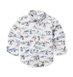 Disney Mickey Mouse Mountain Shirt Jet Ivory Mickey Mouse Mountain