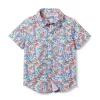 Floral Poplin Shirt White Floral