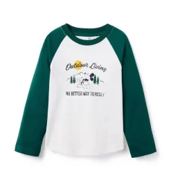 Disney Mickey Mouse Raglan Baseball Tee Enchanted Forest