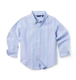 The Striped Oxford Shirt Ocean Air Stripe