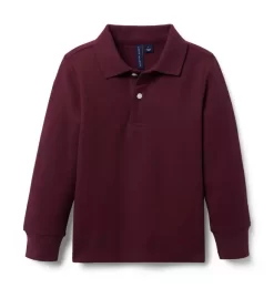 The Long Sleeve Pique Polo Fig