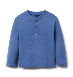 Henley Baseball Tee Nantucket Blue