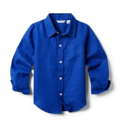The Linen Shirt Mazarine Blue