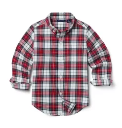Tartan Flannel Shirt Jet Ivory Tartan