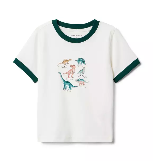 Dinosaur Tee Jet Ivory 1 Dinosaur Tee Jet Ivory