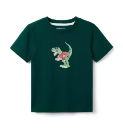Dinosaur Varsity Graphic Tee Enchanted Forest