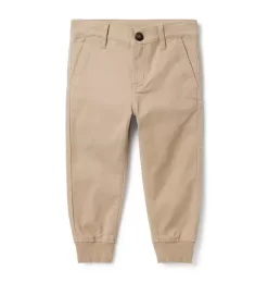 The Button Twill Jogger Jack Khaki