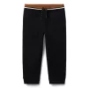 Striped Waist French Terry Jogger JJ Black